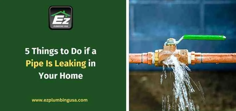 5 Things to Do if a Pipe Is Leaking in Your  Home