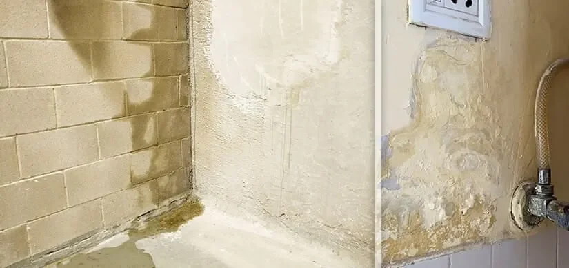 Causes of water leaks behind walls